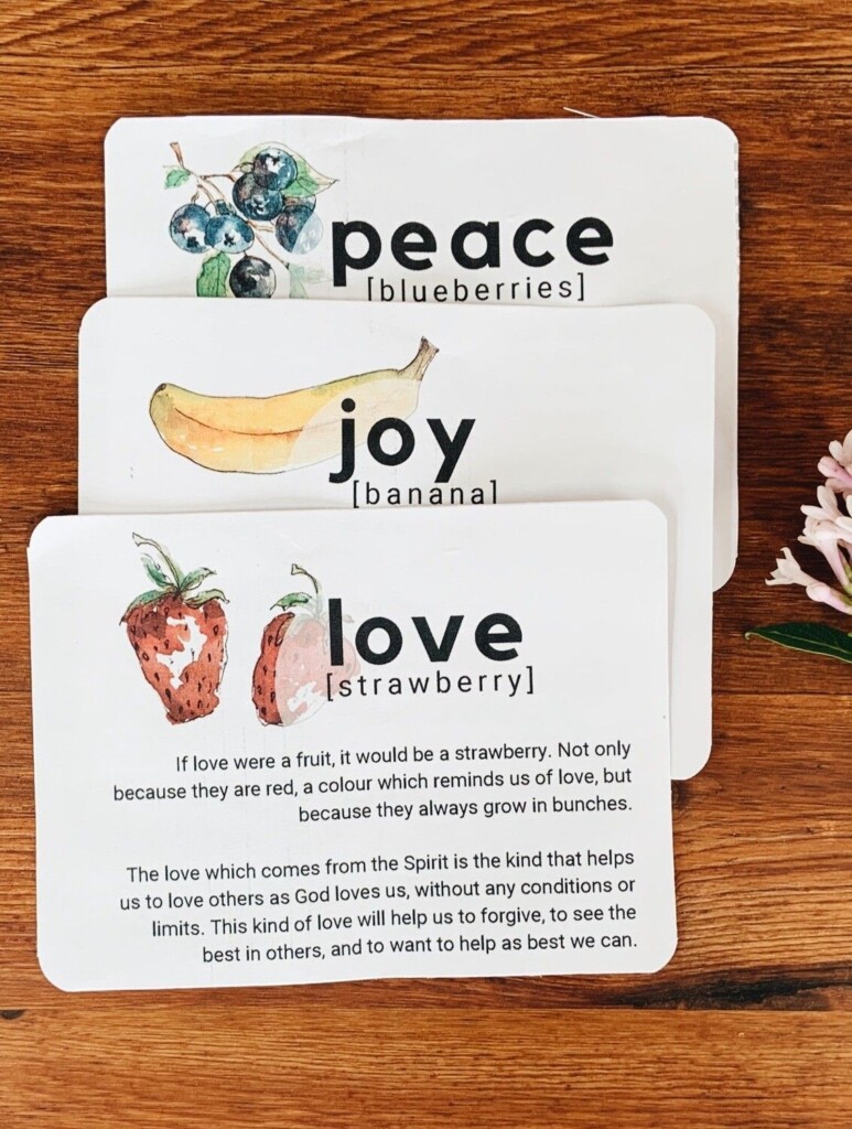 Fruits Of The Spirit Printable Cards PDF Printable Cards Printables 