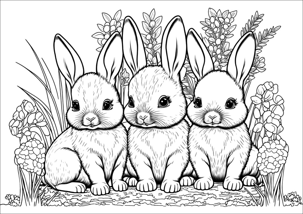 Fun And Free Printable Bunny Rabbit Coloring Pages