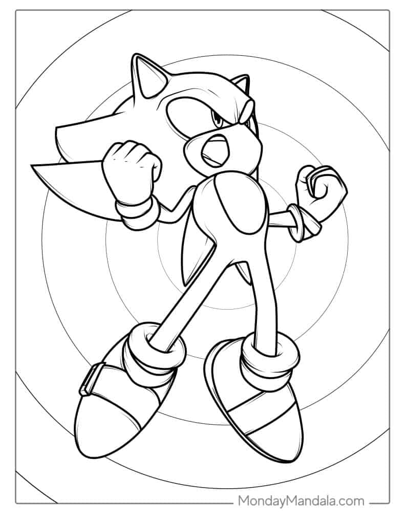 Golden Sonic Coloring Pages Coloring Nation