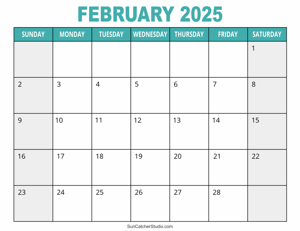 Google Printable Calendar February 2025 Monthly Calendar Printable 