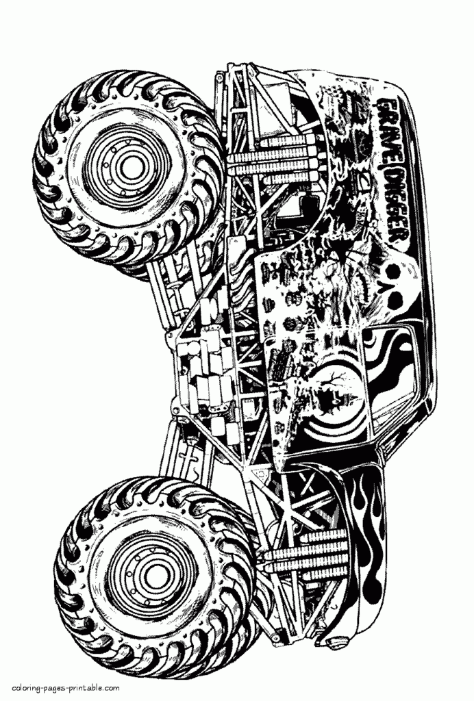 Grave Digger Monster Truck Coloring Pages COLORING PAGES PRINTABLE COM