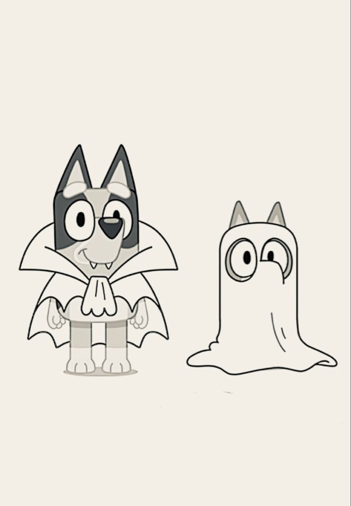 Halloween Bluey Coloring Pages Printable Printable Word Searches
