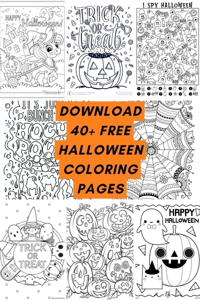 Halloween Color Pages Free Printable Printable Word Searches