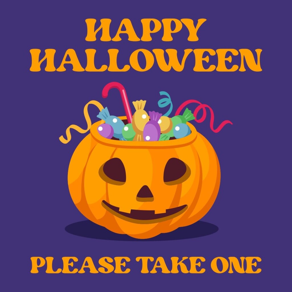 Halloween Please Take One Sign 15 Free PDF Printables Printablee