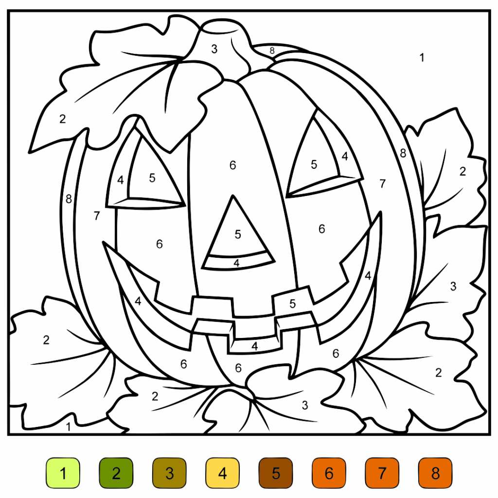 Halloween Printable Color By Number
