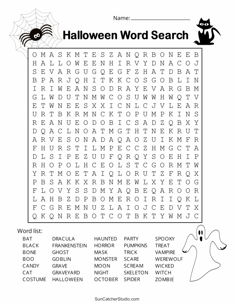 Halloween Word Search Free Printable Puzzles Free Printables 