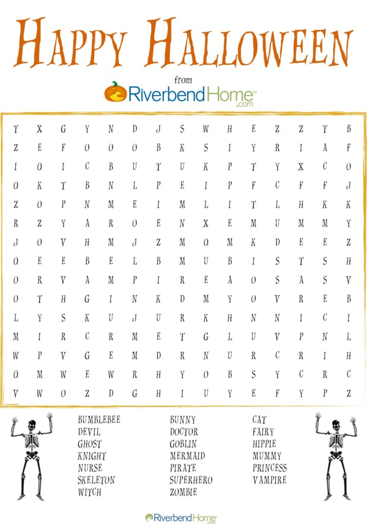Halloween Word Search Puzzles Printable Word Search Printable