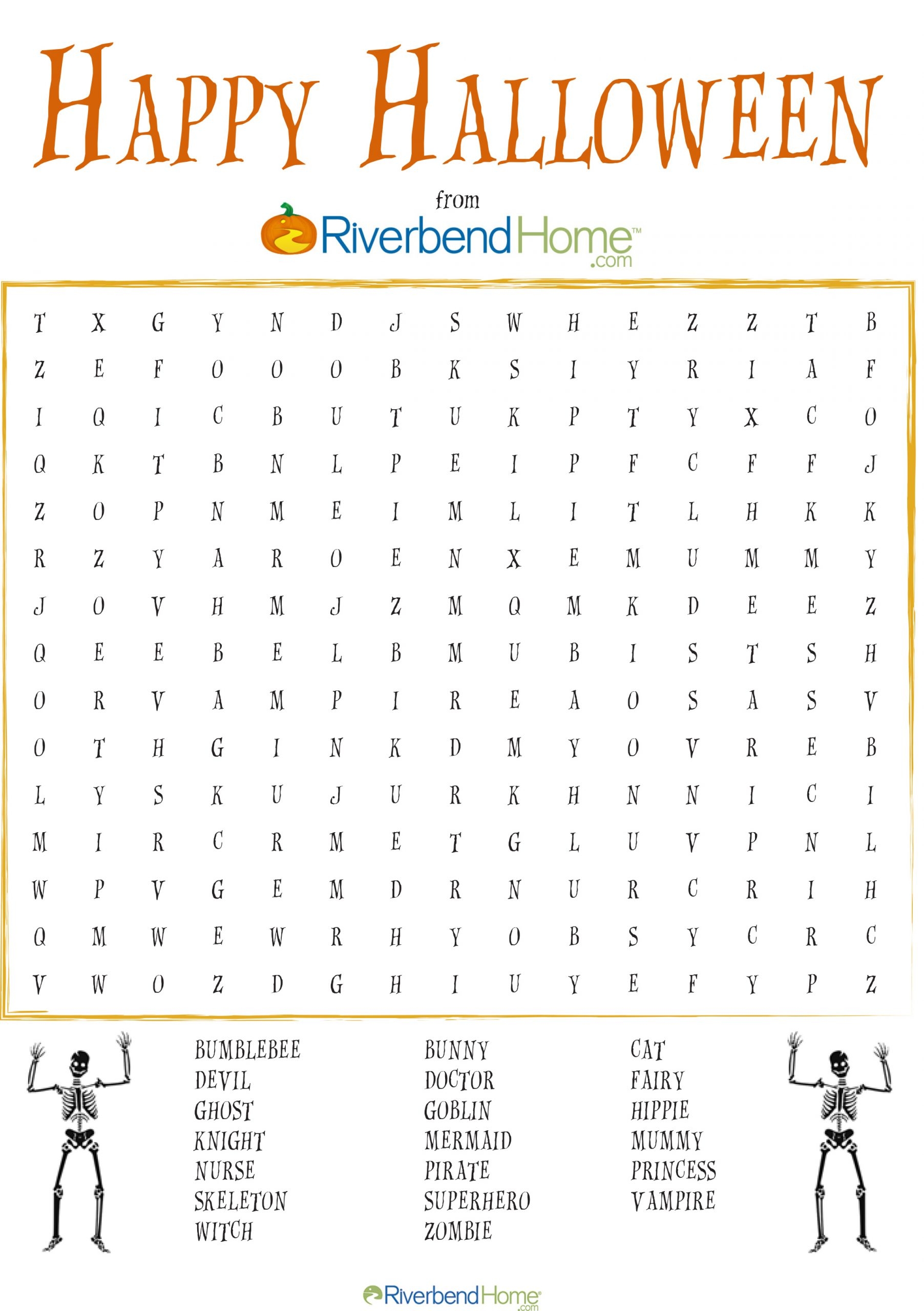 Halloween Word Search Puzzles Printable Word Search Printable
