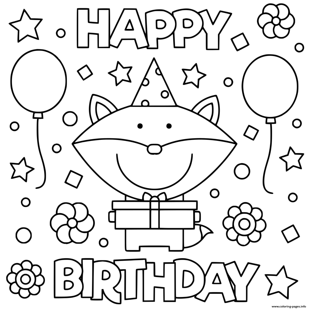 Happy Birthday Coloring Sheets Free Printable Printable And Enjoyable 