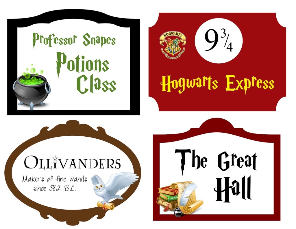Harry Potter House Banners Free Printable Hogwarts Banners Harry 