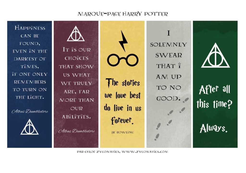 Harry Potter Printables Harry Potter Printable Bookmarks Harry Potter 