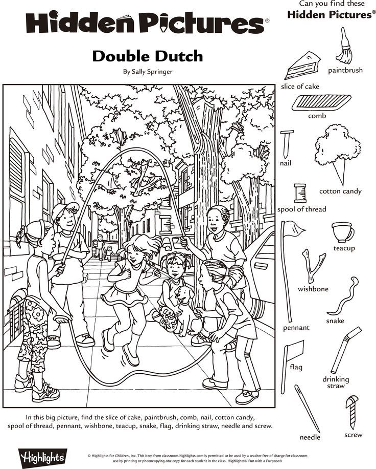Hidden Picture Games Hidden Picture Puzzles Highlights Hidden 