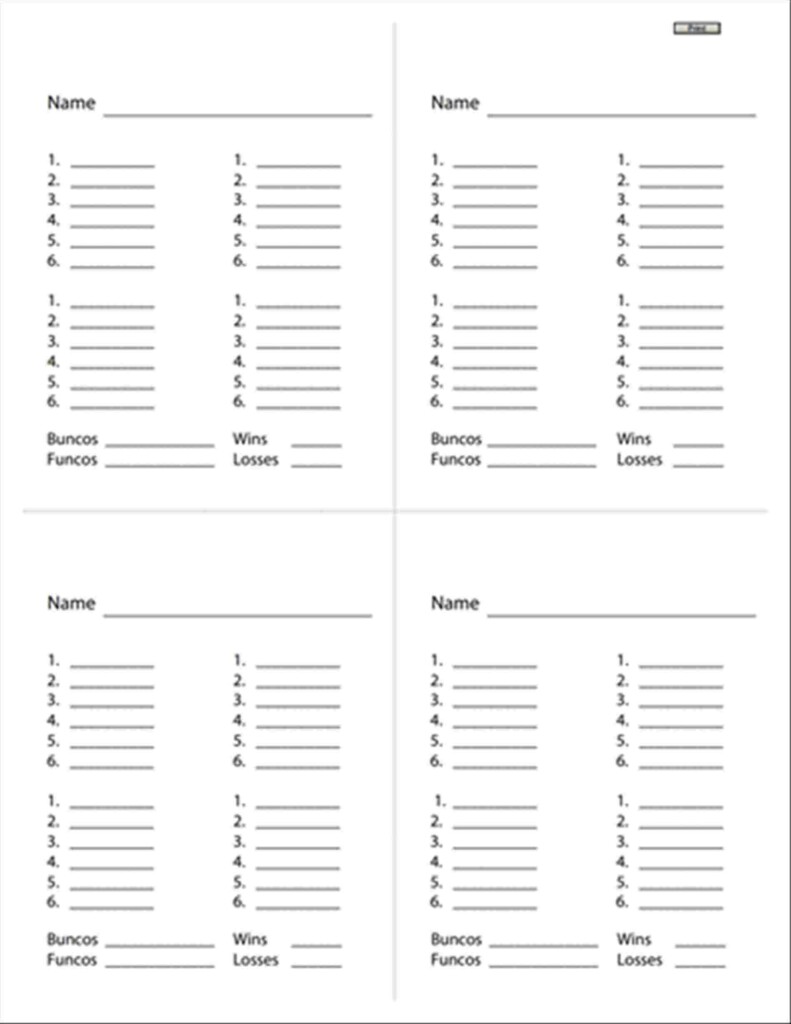 I Seemed To Have Skipped Making A Bunco Score Sheet For Thanksgiving 