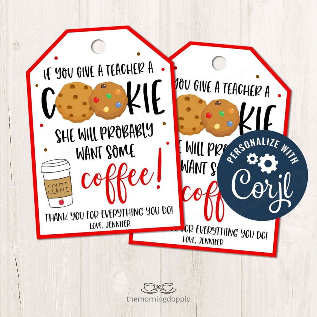 If You Give A Teacher A Cookie Free Printable Printable Templates 