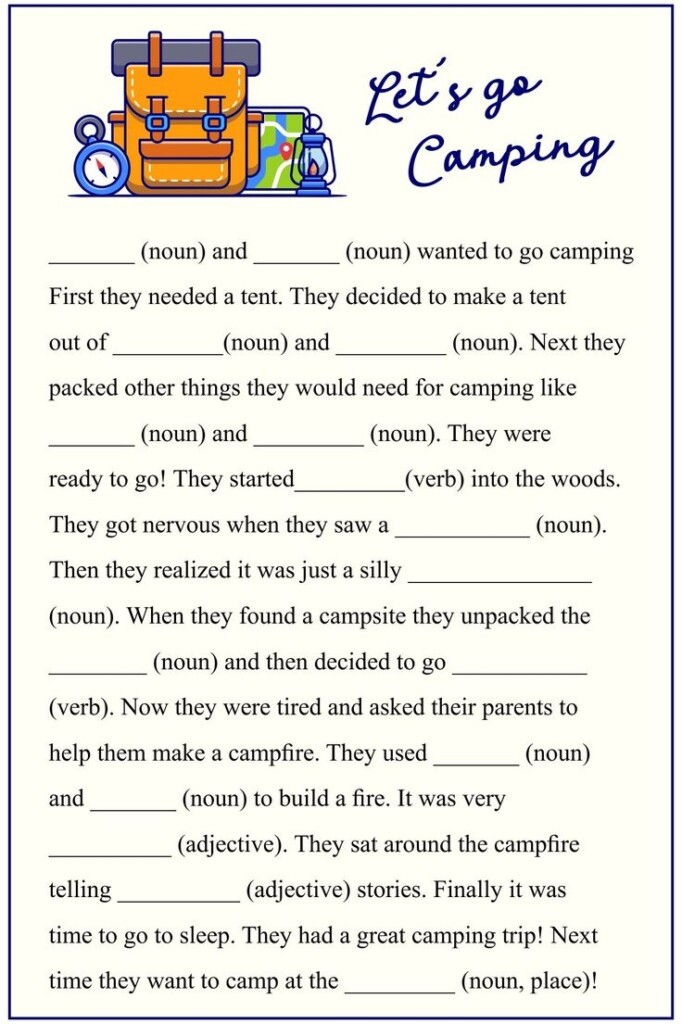 Mad Libs For Kids Free Printable Worksheet24 Printable Mad Libs