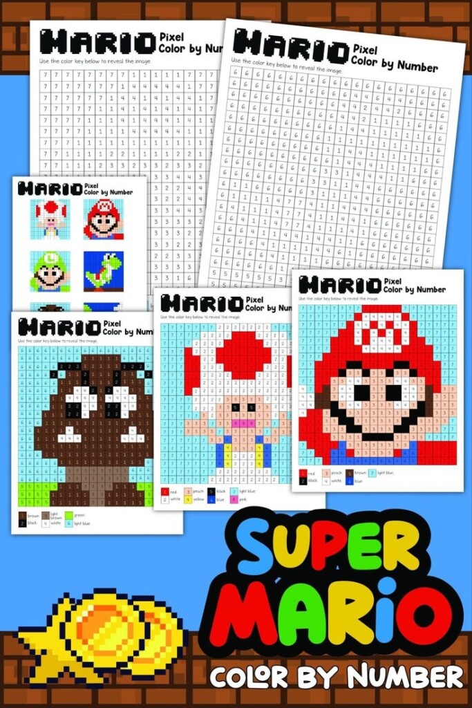 Mario Bros Free Printable Pixel Art FREE Printables