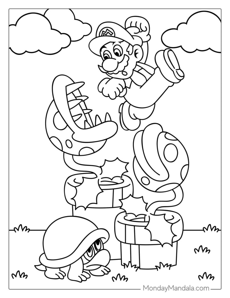 Mario Brothers Printable Coloring Sheets Printable Sight Words List