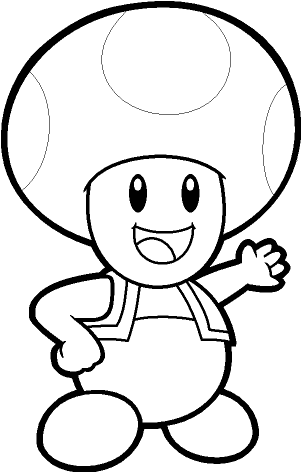 Mario Toad Coloring Pages Coloring Home