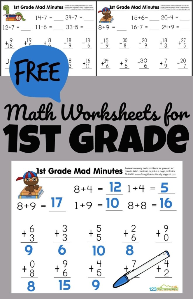 Math For 1st Graders Printable Worksheets