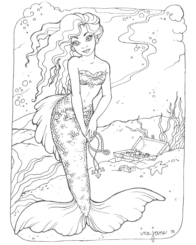 Mermaid Coloring Pages Free Printable ColoringMe