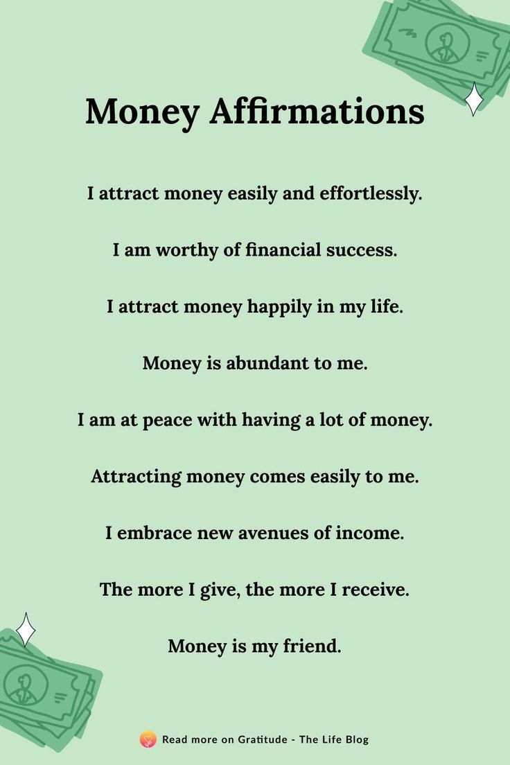 Money Affirmations For Attracting Abundance