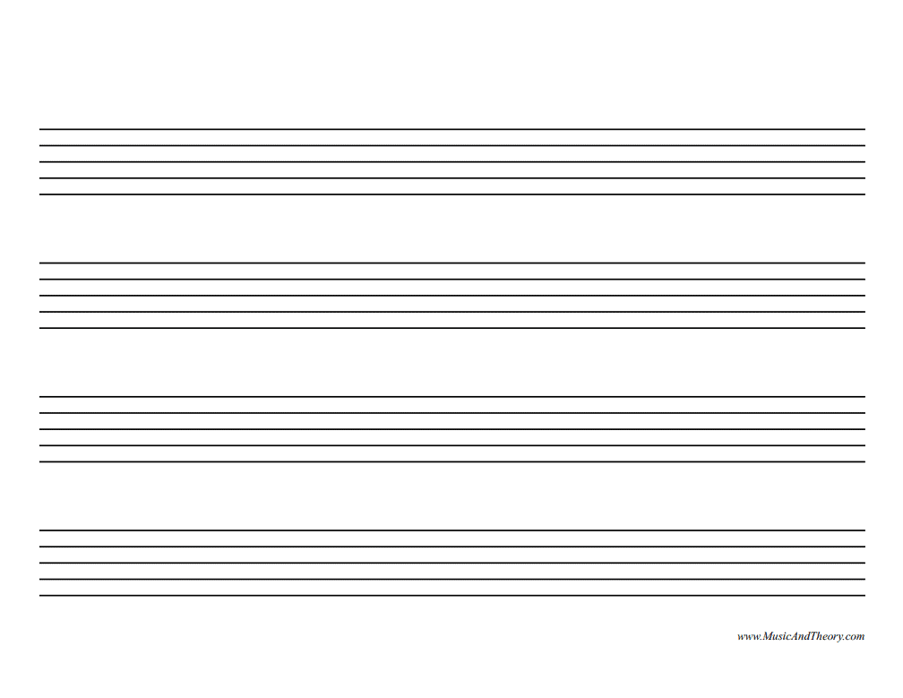 Music Staff Paper Printable Free 6 Printable Staff Paper Samples In Pdf