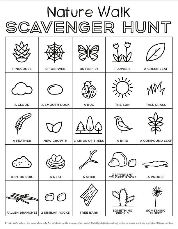 Nature Scavenger Hunt Free Printable How Can This