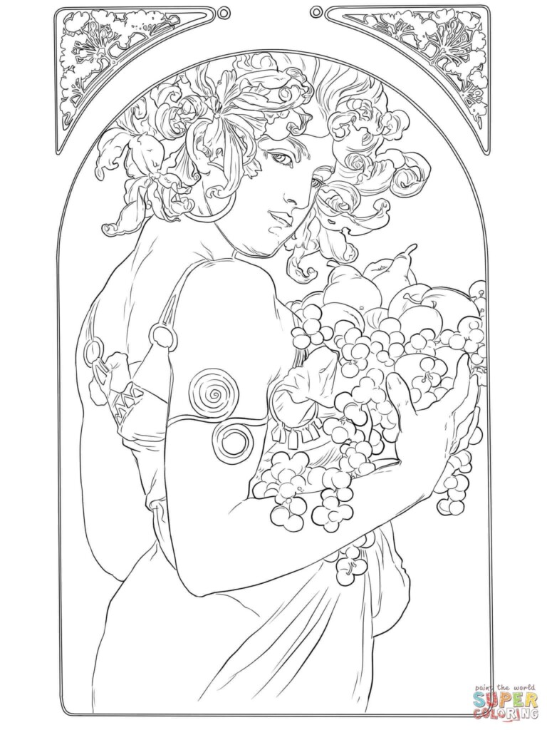 Old Mucha Prints Printable Free Printable Vocabulary Flashcards