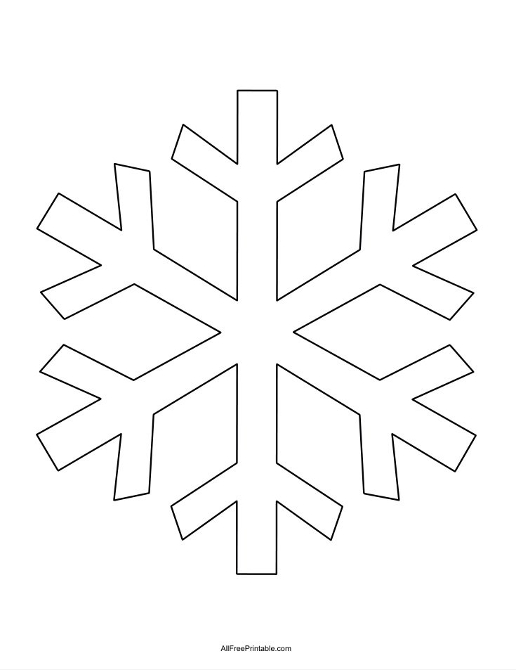 Outline Snowflake Template Free Printable