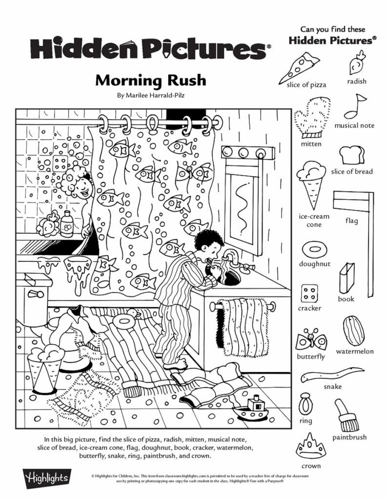 Pdf Free Printable Hidden Pictures Worksheets Printable Worksheets