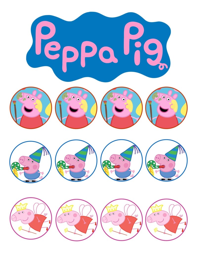 Peppa Pig Cupcake Toppers Printable Free Peppa Pig Cupcake Topper 