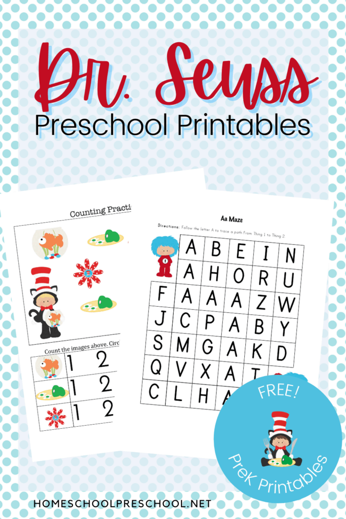 Preschool Printable Preschool Dr Seuss Worksheets