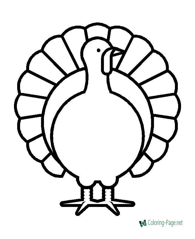 Preschool Turkey Coloring Pages