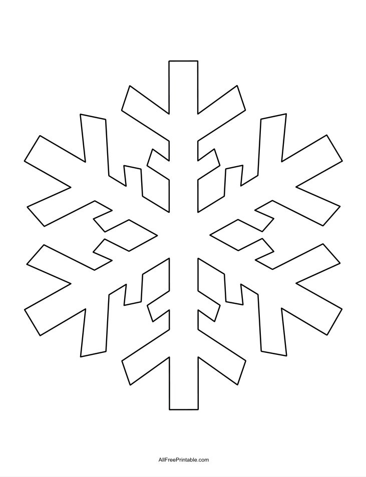 Print Large Snowflake Template 3 Free Printable