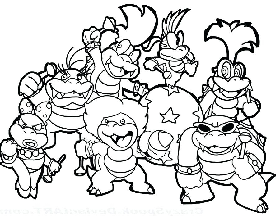 Printable All Super Mario Characters Coloring Pages