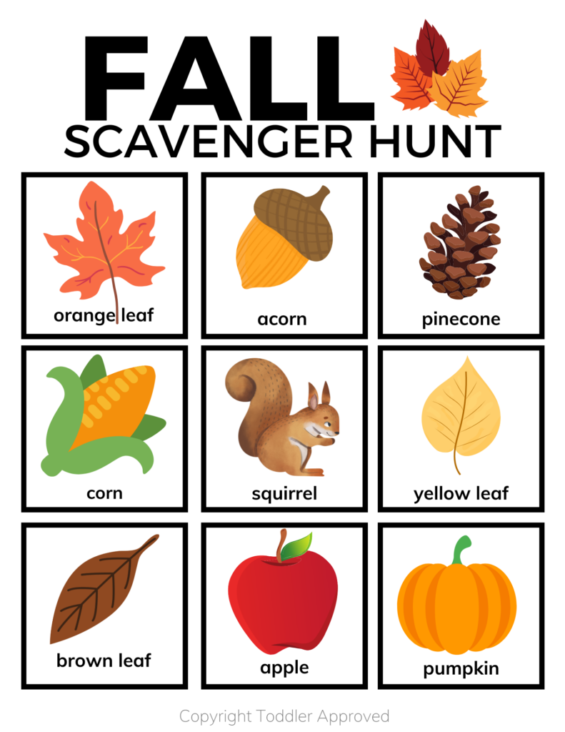 Printable Autumn Scavenger Hunt