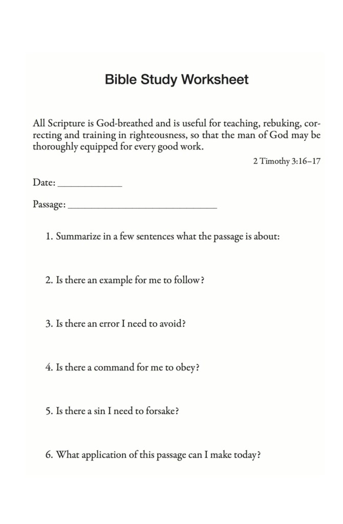 Printable Bible Study Lessons Free Pdf