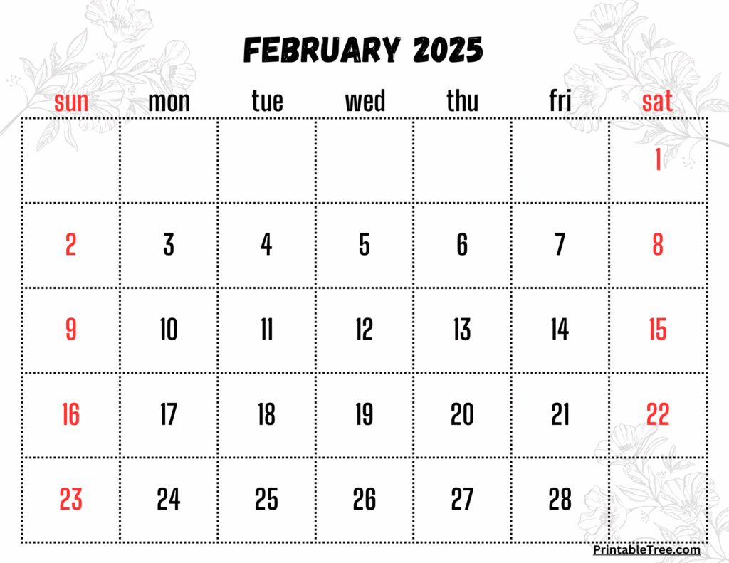 Printable Calendar Feb 2025 Free Printable Pdf Download Daniel A Nissen