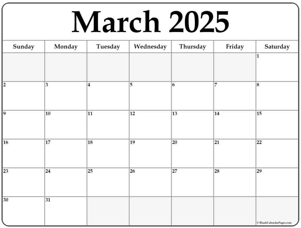 Printable Calendar March 2025 Free Printable Free Amani Jade