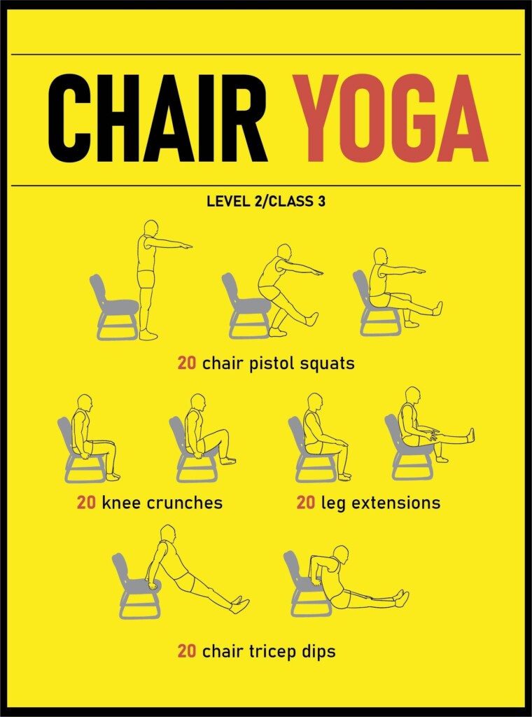 Printable Chair Yoga Exercises