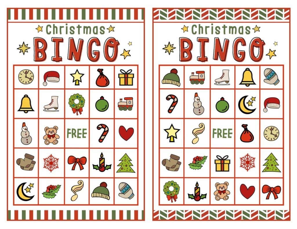 Printable Christmas Bingo PrintableLib