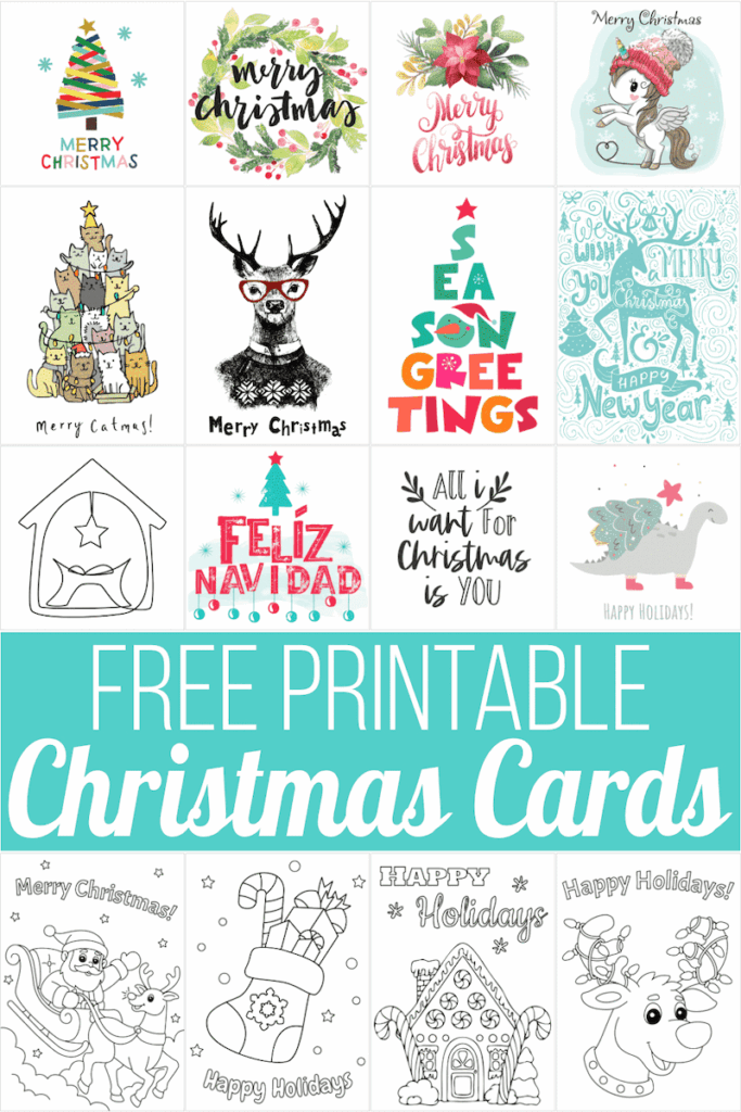 Printable Christmas Card Templates FREE Printable A Z