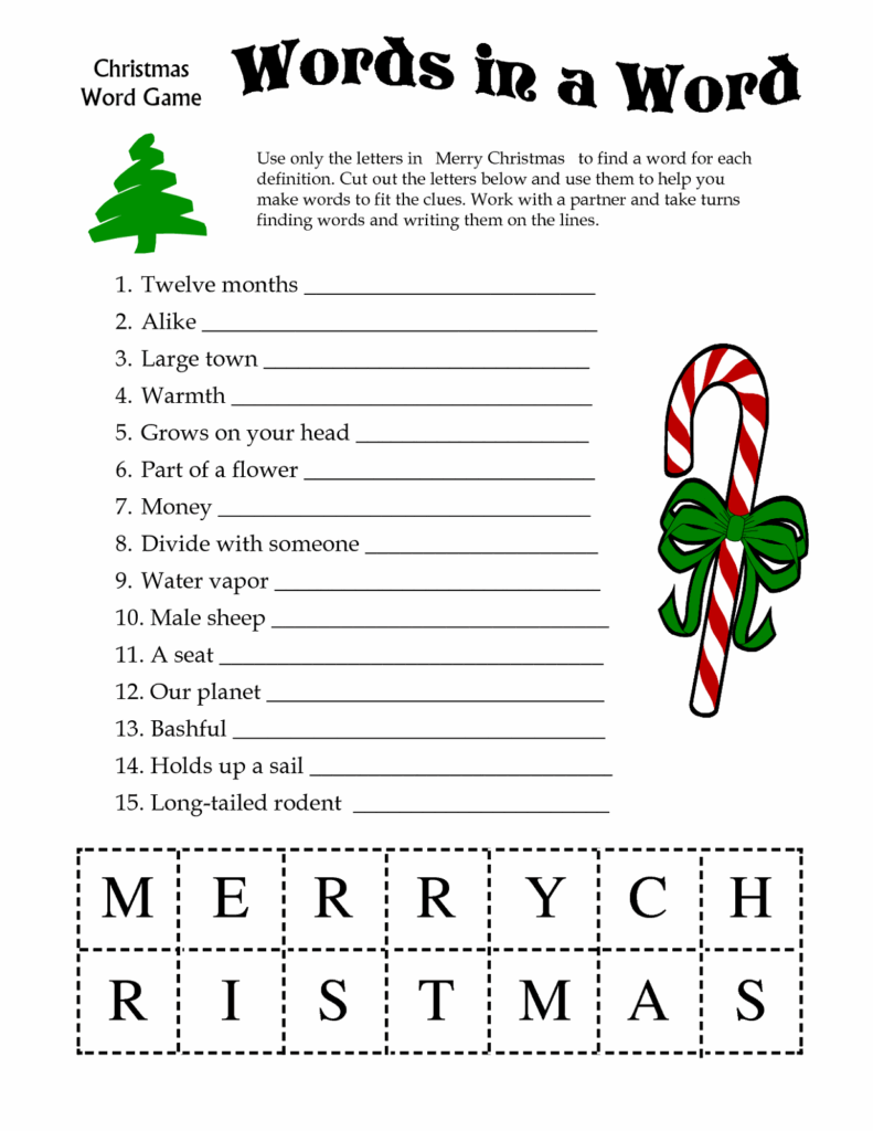 Printable Christmas Games Free FREE Printable A Z