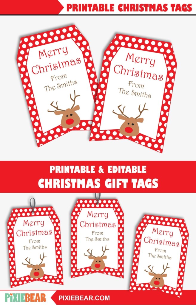 Printable Christmas Gift Tags For Kids Editable Christmas Teacher Tags 