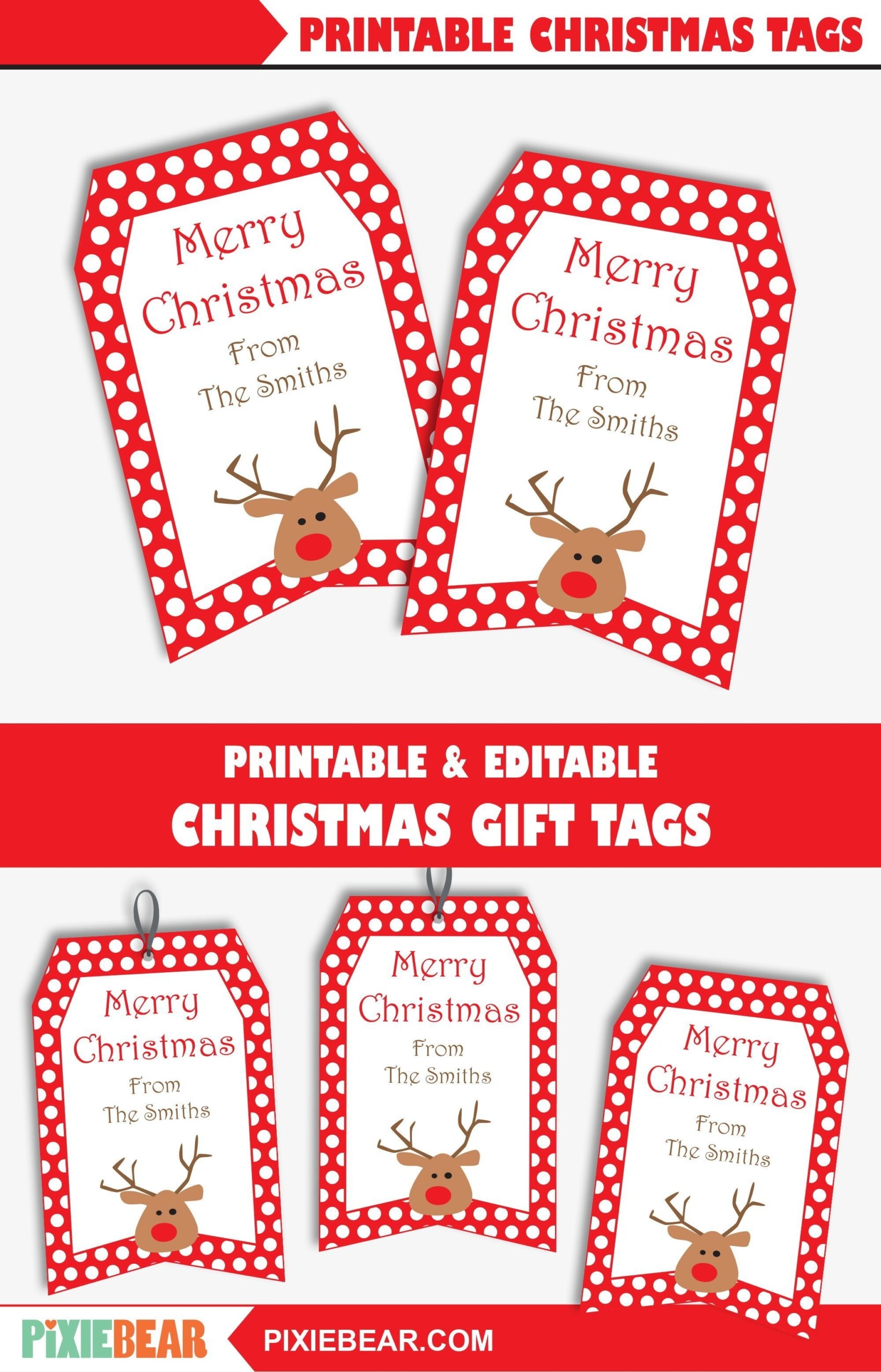 Printable Christmas Gift Tags For Kids Editable Christmas Teacher Tags