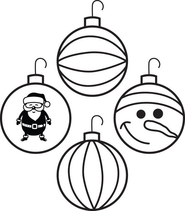 Printable Christmas Ornaments For Kids Coloring Home