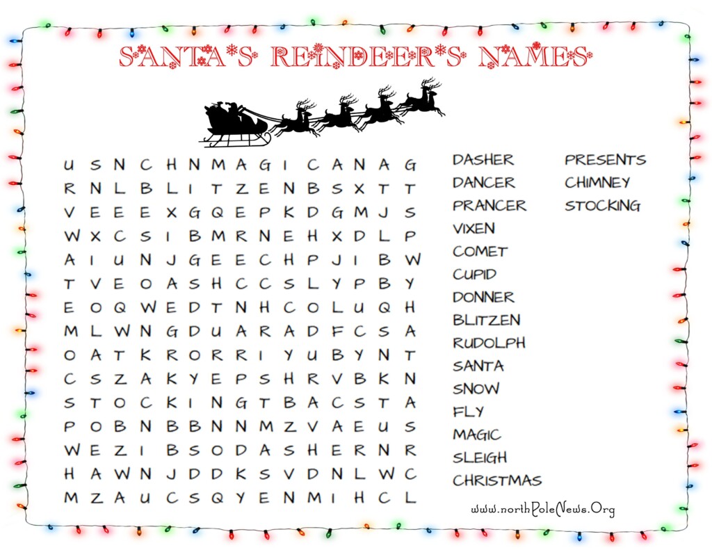 Printable Christmas Word Search For Kids Adults Happiness Is Free 