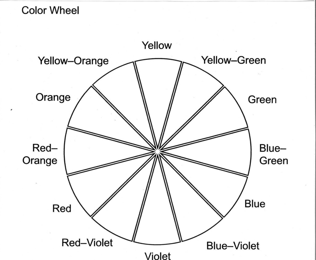 Printable Color Wheel For Students Printable JD