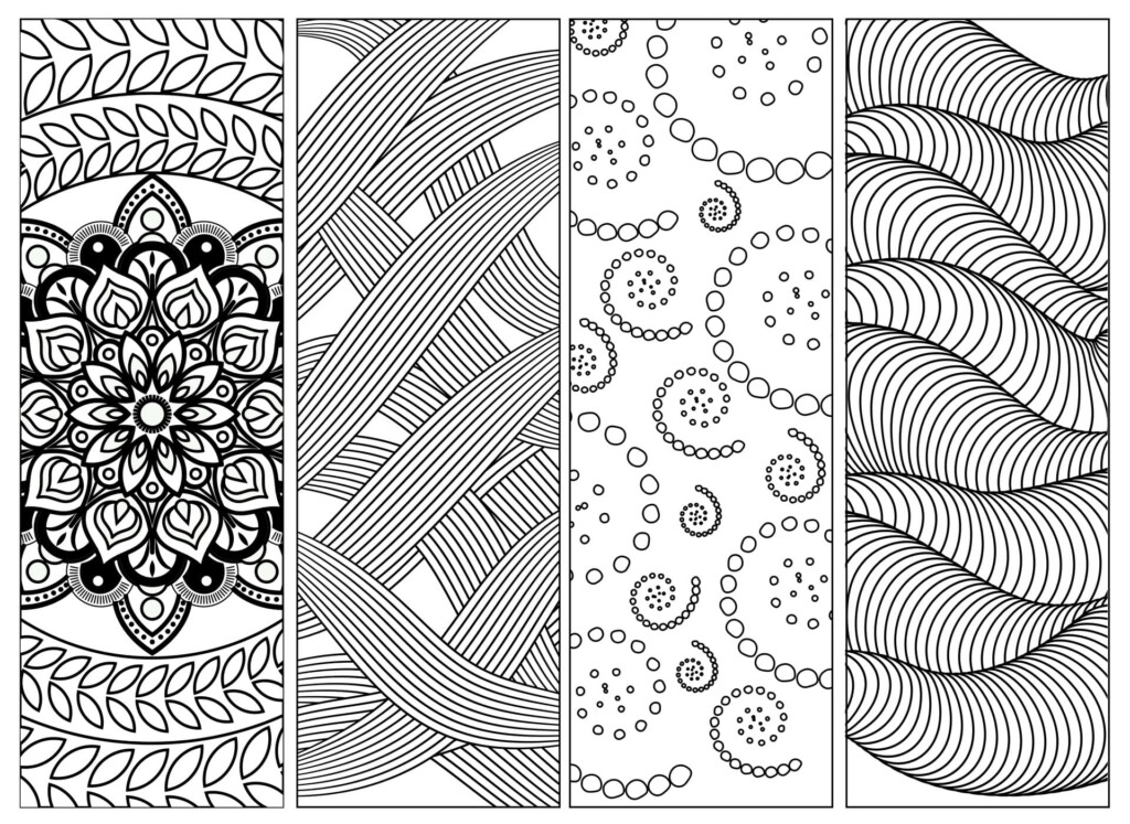 Printable Coloring Bookmarks