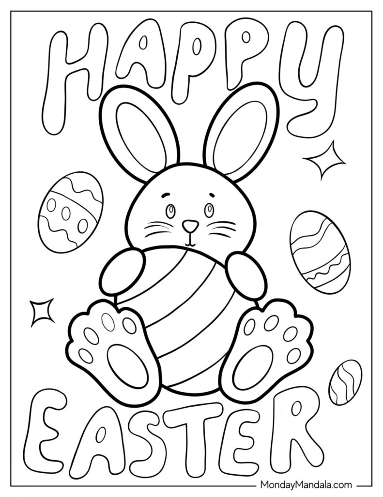 Printable Coloring Pages For Kids Easter Bunny Coloring Pages